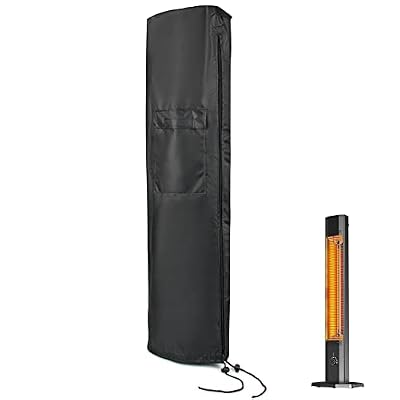 Andacar Patio Heater Covers for HAIMMY 42in Heater, Waterproof Outdoor Heater Cover with Zipper Heavy Duty Electric Heater Storage Cover for Patio Outside Home Use - 10.2"Dx12.6"Wx41"H