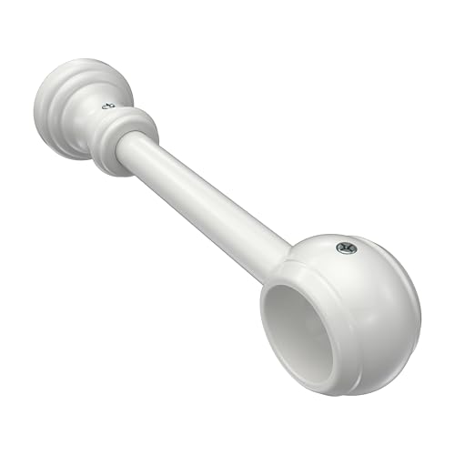 INTERDECO Gardinenstangen Träger und Wandhalter aus Kunststoff Weiß Halterung für Vorhangstangen 28 mm Abstand 17 cm kürzbar zur Wand- und Deckenmontage Typ 1128202