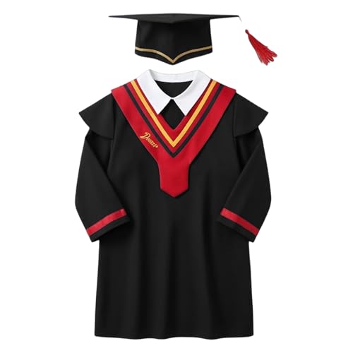 Image of Kindergarten 2025 Graduation Cap and Gown Tassel Sets with Charm 2PCS Graduations Stoles for Kids Grad Party Clothes