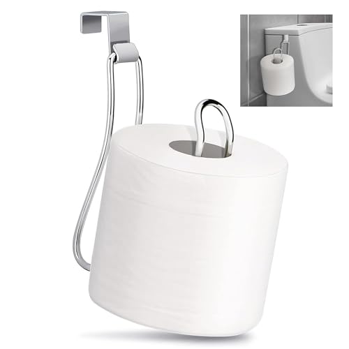OHYER Soporte Papel Higiénico de Pared Porta Rollos de Papel higiénico Soporte para Rollos de Repuesto Portarrollos Papel Higiénico de Pie Cocina Baño (Plata-Colgante de Pared, 17,2 * 10,3 * 3,5 cm)