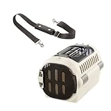 セットでお得 キャンピングキャリーファイン ダブルドア S(アイボリー)＋キャリー用ショルダーベルト セット リッチェル 犬 猫 うさぎ 動物 簡単 ペット 移動 旅行 バッグ ハード ケース ケージ お出かけ 防災 避難 通院 災害 対策 ギフト プレゼント