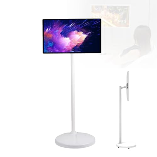 LwiftGal Pantalla Inteligente PortáTil De 24 Pulgadas, Monitor TáCtil Giratorio, BateríA Integrada, Soporte De TV MóVil, Alta Ram, para Fitness, Juegos Y Uso Al Aire Libre. 8G+128G