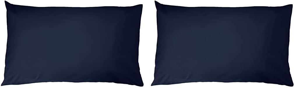 Amazon Basics Microfiber Pillowcase, Set of 2, Navy Blue, 31.5" L x 19.7" W (Pack of 2)