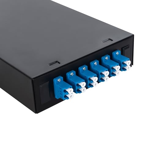 Wallmount Box Fiber Optic Terminal encloure 6 LC Duplex Port with 12 Strand LC UPC singlemode OS1 Colorful pigtials and 6 pcs Duplex LC Adaptor Loaded by OFCN - Used condition - Image 6