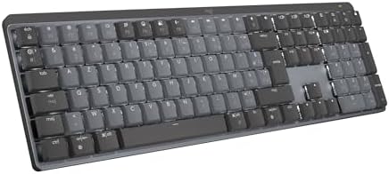 Logitech MX Mechanical Clavier Sans Fil Rétroéclairé Performant, Boutons Tactiles Silencieux, Rétroéclairage, Bluetooth, USB-C, macOS, Windows, Linux, iOS, Android, Métal, Français AZERTY - Gris