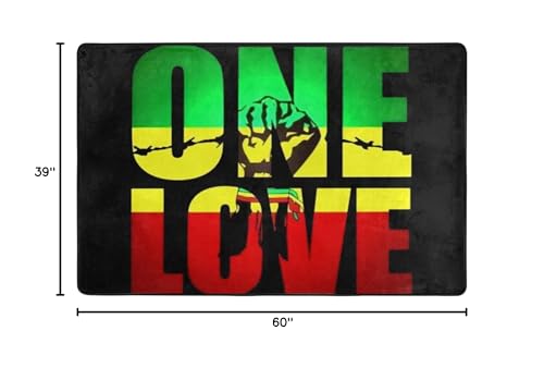 Tapete Area Rasta Reggae 60x39 in Antideslizante miniatura 2