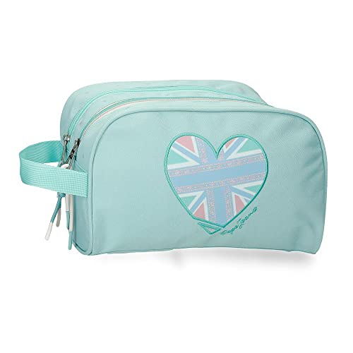 Pepe Jeans Nerea Neceser Dos Compartimentos Adaptable Azul 26x16x...