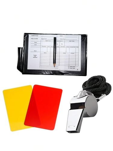 Kit de fútbol con silbato metálico y tarjetas miniatura 2