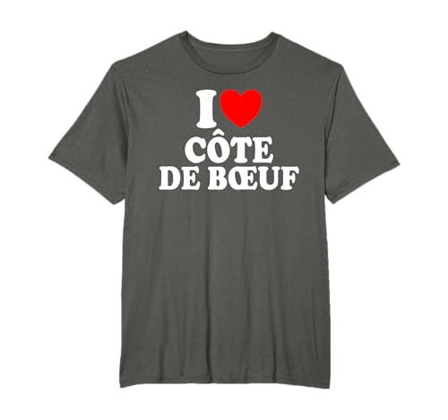 I Love Côte De Boeuf Humour Viande Boucher T-Shirt