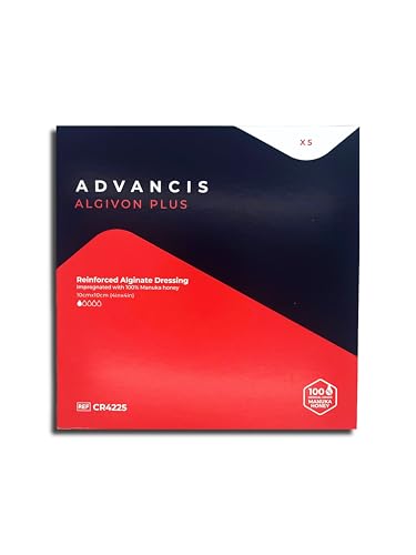 Compresse alginate de miel de Manuka 10x10 cm pour soin des plaies