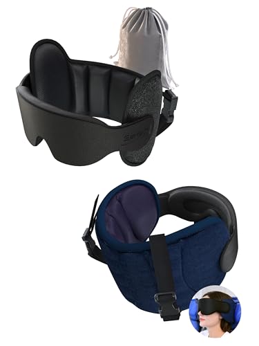 Almohada de viaje para avión con soporte y máscara miniatura 1