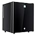 FENGCLOCK Mini Refrigerador De 30 litros con Compartimento Congelador Refrigerador De Sobremesa para Dormitorios, Control De Temperatura Y Almacenamiento En La Puerta,Black Solid Door