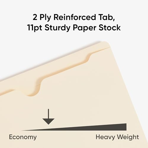 image for Smead File Jacket, Reinforced Straight-Cut Tab, Flat-No Expansion, Let