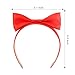 Semato Red Bow Headband for Girls Red Bow for Hair Headbands Bow Hair Accessories for Baby Girls