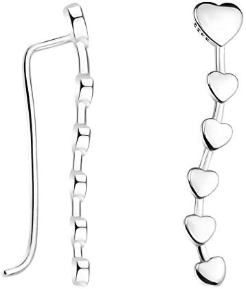 SOFIA MILANI - Women's Earrings 925 Silver - Heart Ear Climbers - 20715