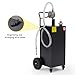 40 Gallon Fuel Caddy, Gas Storage Tank on 4 Wheels, Portable Gas Caddy with Manual Transfer Pump, Gasoline Diesel Fuel Container for Cars, Lawn Mowers, ATVs, Boats, Motorcycle (Black)