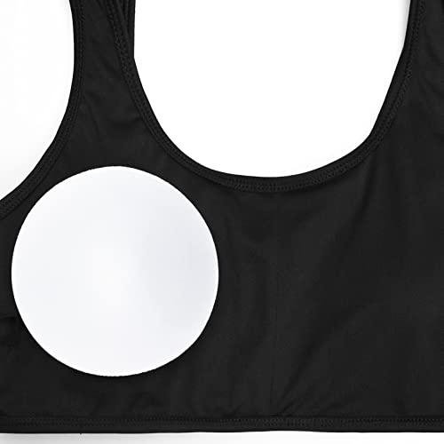 Ginkana Maternity Bikini Set Two Piece Pregnancy Swimsuit Tie Shoulder Straps High Waist Pregnancy Bathing Suits Summer Swimwear,Black,L #TOP4