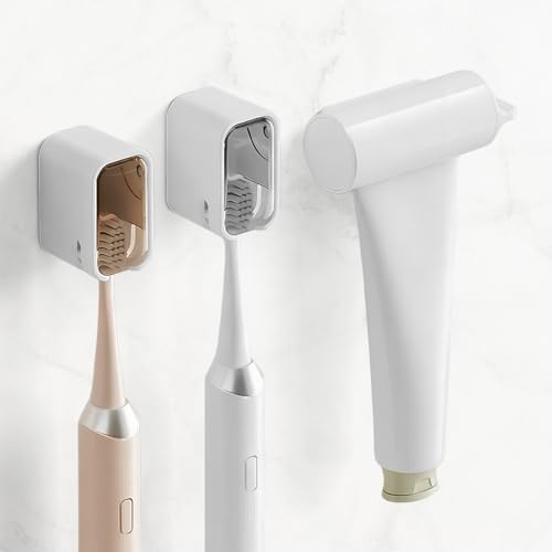 Reviews de Porta cepillos - 5 favoritos. 44 Portacepillos de Dientes 3 Piezas (2 Soportes + 1 Dispensador de Pasta Dental), Porta Cepillo de Dientes para Baño sin Perforación, Organizador y Protector Impermeable a Prueba...
