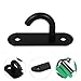 Milisten 4Pcs Stable Feeder Bucket Hooks, Medium Black Open-Top Livestock Water Bucket Hangers for Horse Stalls and Farm Walls