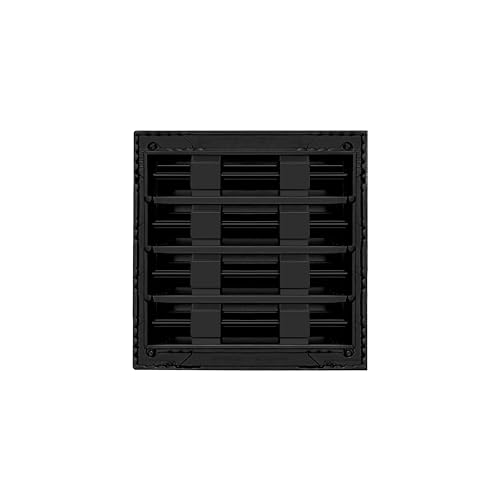 Image of BUILDMART - 8x8 Modern AC Vent Cover - Decorative Black Air Vent - Standard Linear Slot Diffuser - Register Grille for Ceiling, Walls & Floors - Texas Buildmart