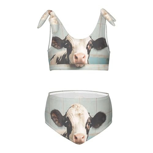 Pretty Cow in Tub Girls Bikini Sets 2 Piece Swimsuits Bathing Suit Swimwear