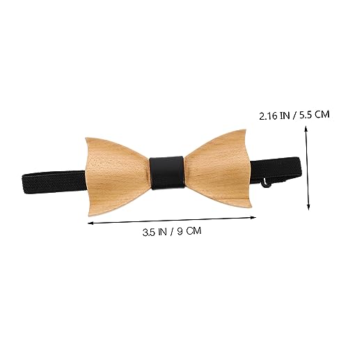 Kids Adjustable Wooden Bow Tie for Boys and Girls for Dress Shirts Parties and Festivals Classic Style Decoration3