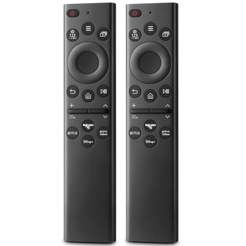 Lot de 2 télécommandes de rechange pour téléviseur Samsung, The Frame avec Rakuten TV, Disney, Prime Video, Netflix, boutons rapides compatibles avec les...