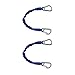 Extreme Max 3006.2899 BoatTector High-Strength Line Snubber & Storage Bungee, Value 2-Pack - 12" with Medium Hooks, Blue