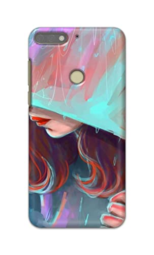 Image of PRINTFIDAA Pretty Woman Under The Umbrella Painting Printed Designer Hard Case for Honor 7C / Huawei Y7 Prime (2018) / Huawei Y7 (2018) / Nova 2 Lite Back Cover -(e) RPM1007