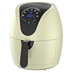 4.5L Air Fryer - 1400W Oil-Free Cooker with 7 Presets, Non-Stick, Dishwasher Safe Basket (4.5L) - Cream