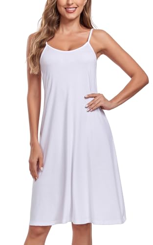 BestWendding Women's Full Slip Dresses Sexy Sleeveless Nightgowns Adjustable Spaghetti Straps Cami Under Dress