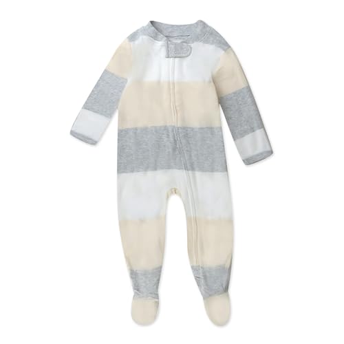 Image of HonestBaby Baby Girls' Sleep N' Play One-Piece Zip-Front Footed Pajamas