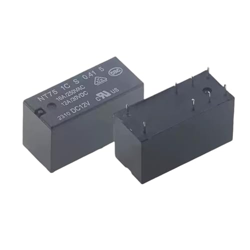 Relais 6 broches NT75-1C pour circuits imprimés 5V 12V 24V 16A