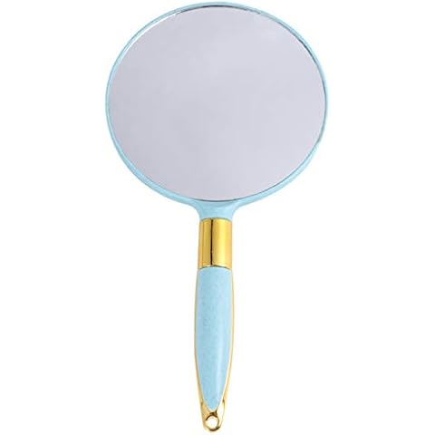 Minkissy Handspiegel, runder Handspiegel mit Griff Cover