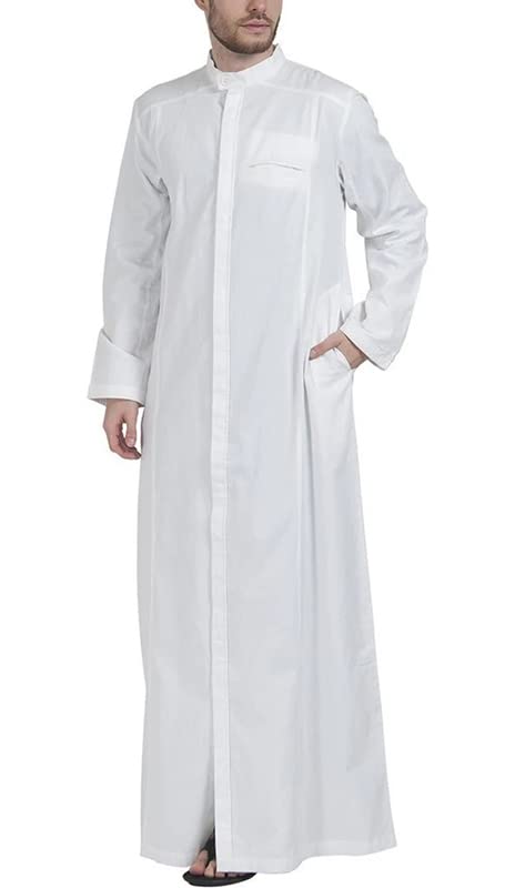 Amazon.co.jp: イスラム教徒の男性のイスラムドバイローブジッパーO