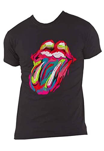 The Rolling Stones T Shirt Sixty Brushstroke Tongue Nouveau Officiel Homme Noir Size L - Les Beatles, Paul McCartney, John Lennon, RIngo Starr, George Harrison The Rolling Stones T Shirt Sixty Brushstroke Tongue Nouveau Officiel Homme Noir Size L – Image 5