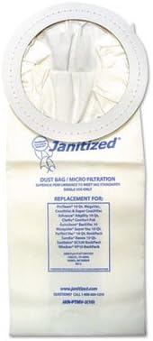 Janitized Vacuum Filters for Most Commercial Vacuum Cleaners, 10-Quart, 10/PK