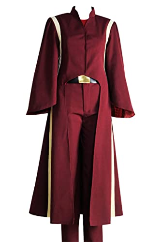 MCOS Women's The Phantom Menace Cosplay Queen Padme Amidala Costume Deluxe Full Set Custom Wine Red