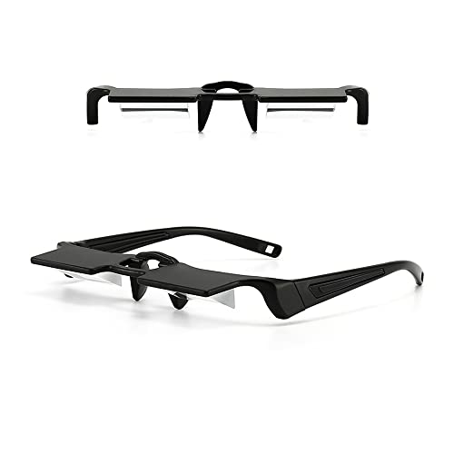 Horizontal Lazy Glasses 90 Degree for Lying Down Reading or Watching TV Knitting Up Neck Relax Prism Glasses for Looking Up Playing Mobile Lightweight and Smooth Comfortable Frame Clear Vision