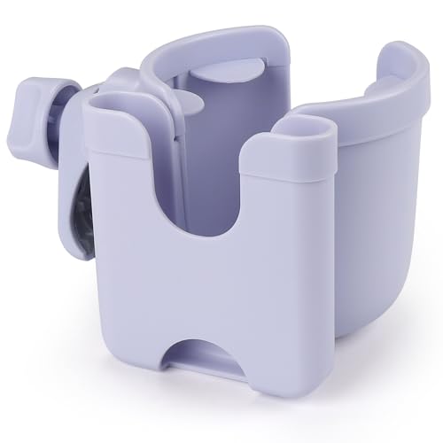Image of Accmor Stroller Cup Holder with Phone Holder, Bike Cup Holder, Universal Cup Holder for Uppababy Nuna Doona Strollers, 2-in-1 Cup Holder for Walker, Wheelchair, Scooter