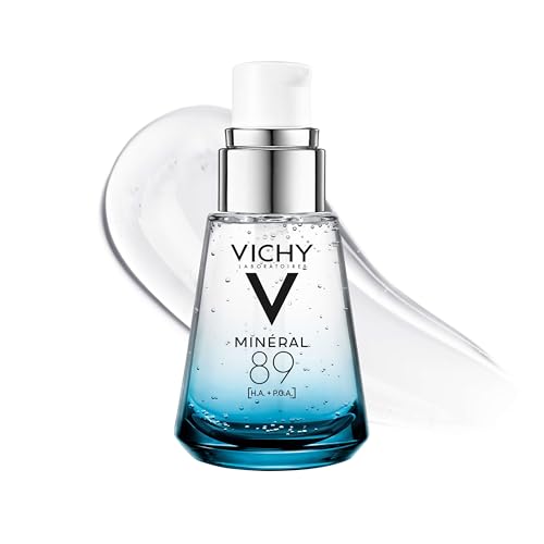 Vichy Mineral 89 Booster, Pure Hyaluronic Acid Serum for Face with Polyglutamic Acid for Skin Barrier Repair, Plumps & Hydrates, Lightweight Hydrating Serum, Oil-Free, Non-Sticky, 1.01 Fl Oz