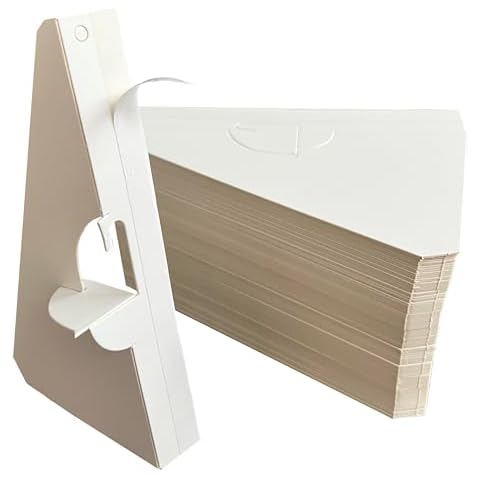CoroRio 3 Inch Self-adhensive Cardboard Easel Backs, Picture Frame and Art Paper Easel Stand, Use for Photos, Signs, Crafts and Cardboard Stands for Display(Pack of 60, White) Cover