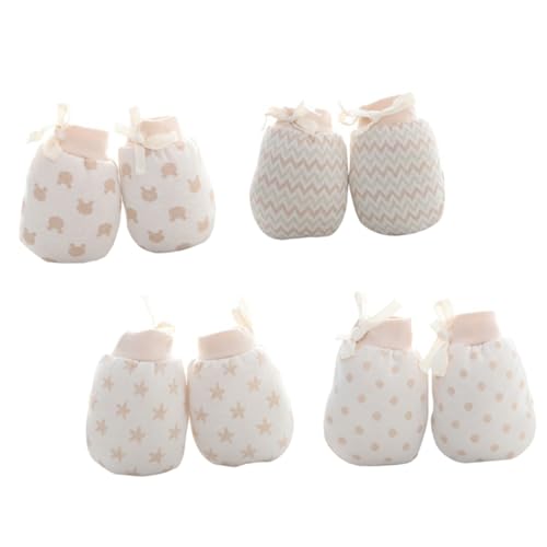 Didiseaon Soft Newborn Gloves Winter Warm Mittens No Scratch Gentle Elastic Wrist for Babies