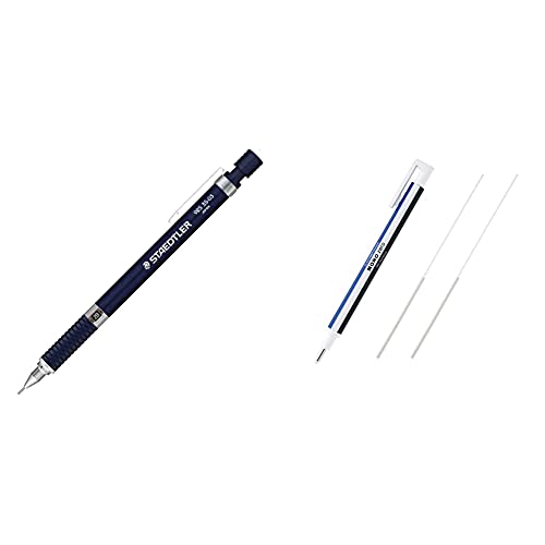 【セット買い】ステッドラー シャーペン 0.3mm 製図用シャープペン ナイトブルーシリーズ 925 35-03N & トンボ鉛筆 消しゴム MONO モノゼロ 丸型 つめ替え消しゴム付き JCB-232AZ