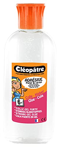 Cléopâtre - AD125X - Adhésive - Flacon de Colle transparente forte avec Embout biberon 100 g