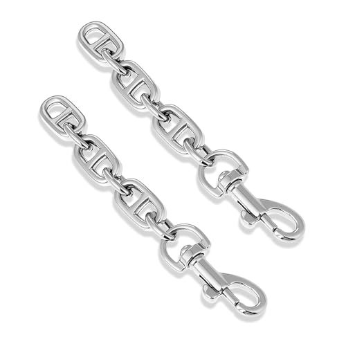 2 Pcs Silver Bag Extender Purse Strap Extender 4.7 Inch Strap Extender for Crossbody Bag Short Purse Replacement Metal Chain Strap Bag Accessories for Women Purse Handbags Shoulder Bag Decoration