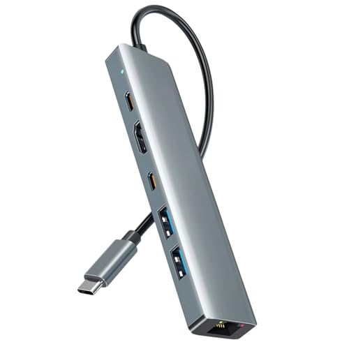 Station d'accueil USB C 6 en 1 pour le télétravail et bureau à la maison