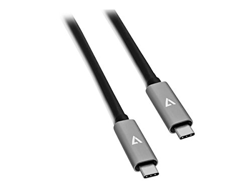 V7 V7UCC-2M-ALUGR-1NC USB-C Cable 6.6' 24 Pin USB-C M/M, Black