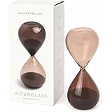 DesignWorks Ink Hourglass Sand Timer β Decorative Hour Glass with Sand, 15 Minute Retro Glass Timer β Desk Decor, Home Office or Meditation Timer, 6.5β - Smoky Quartz Ombre