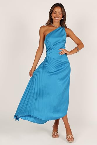 Petal & Pup Women's Flin Pleated One Shoulder Midi Dress3
